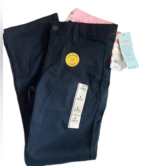 Size 8 Girls Navy blue Cat and Jack uniform pants. - Picture 2 of 3